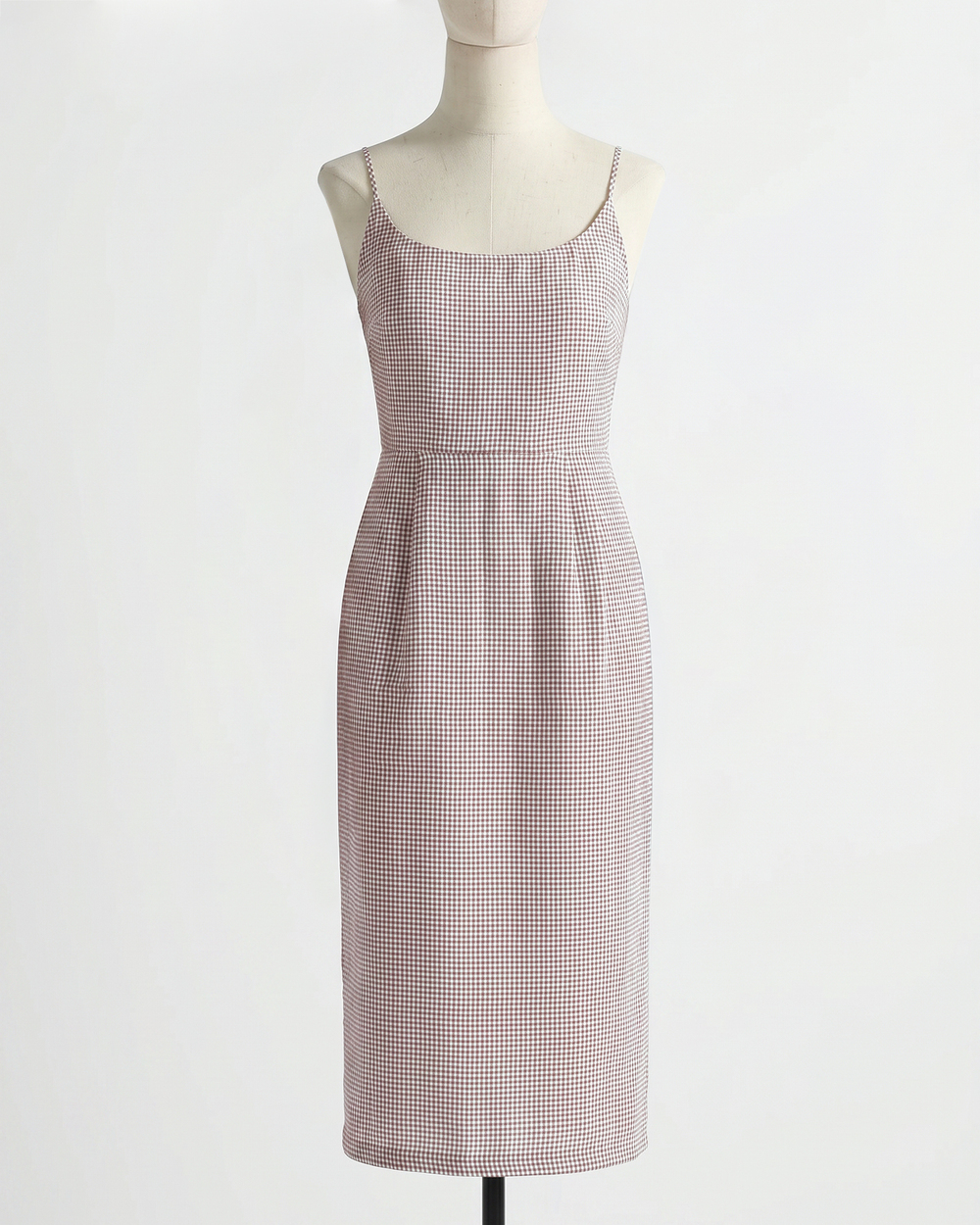 100% European Linen Scoop Neck Midi Dress